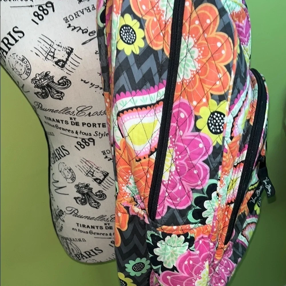 🎒Vera Bradley Ziggy Zinnia Floral Multicolor Backpack